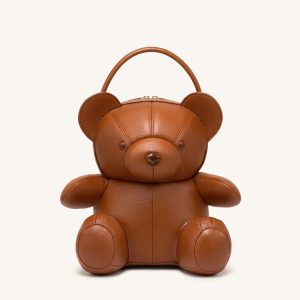 Teddy Bear Novelty Crossbody Bag - Brown