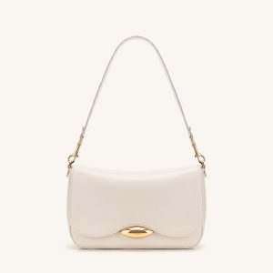Sofia Classic Flap Shoulder Bag - White