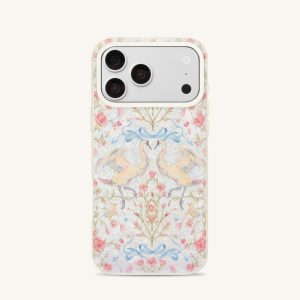 Vintage Romance Swan Pearl Shell Phone Case - White