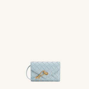 Celeste Woven Texture Envelope Wallet - Blue