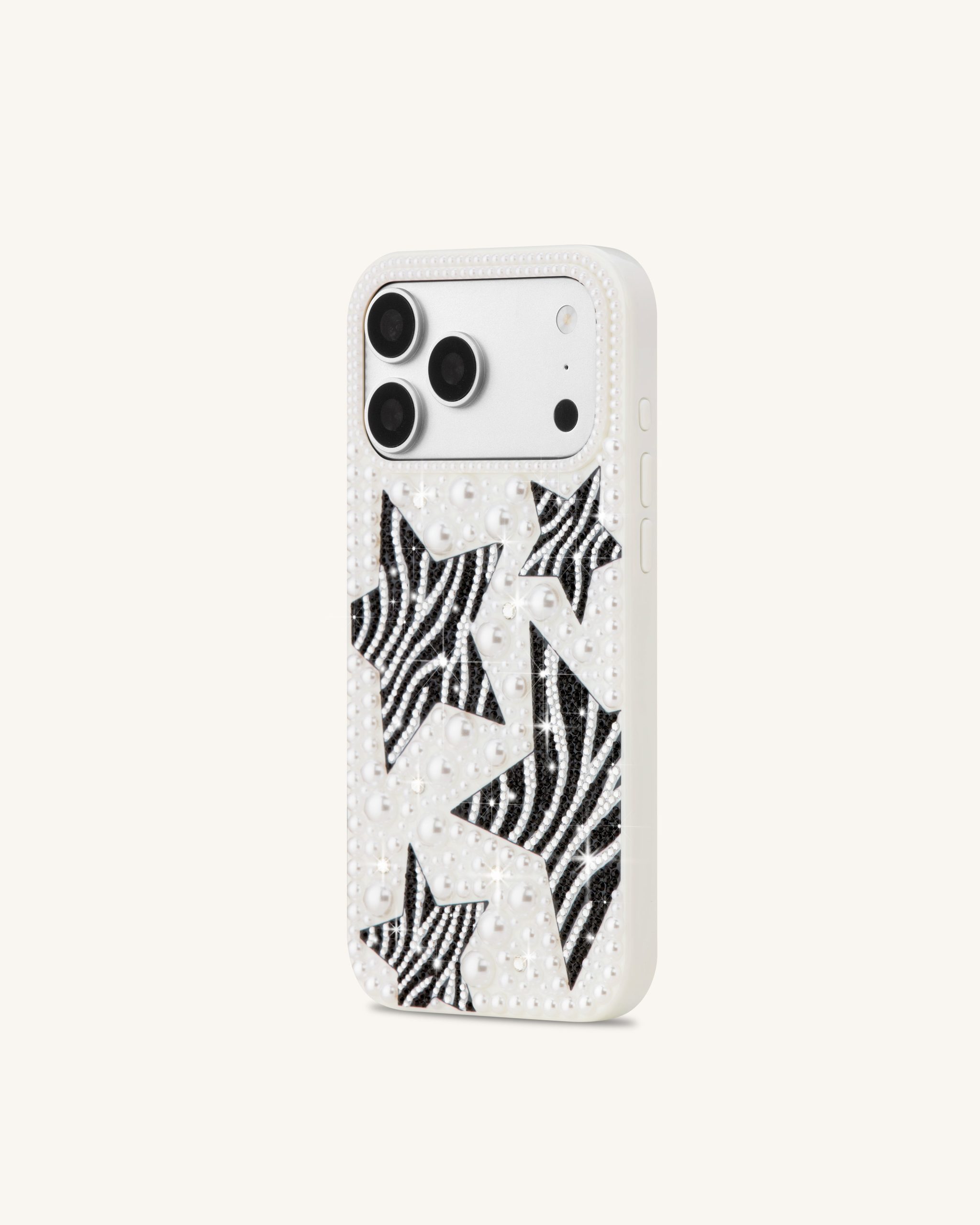 Zebra Star Pearl Phone Case - White - Image 2