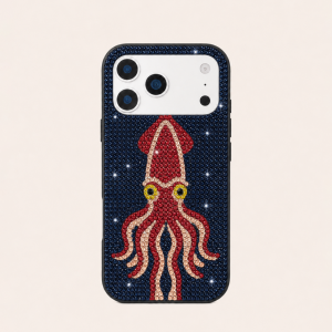 Red Squid Artificial Crystal Phone Case - Navy