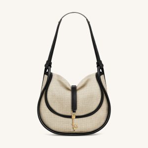 Arla Small Hobo Bag - Black Canvas
