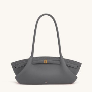 Hana Wide Tote Bag - Grey
