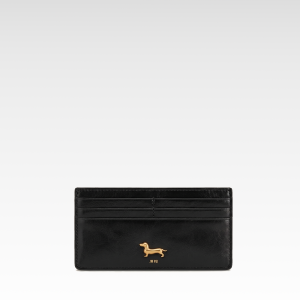 Maeve Dachshund Emblem Card Holder - Black