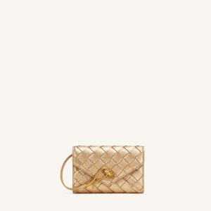 Celeste Woven Texture Envelope Wallet - Gold