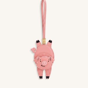 Playful Pig Bag Charm - Pink