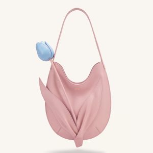 Tulip Shape Shoulder Bag - Pink